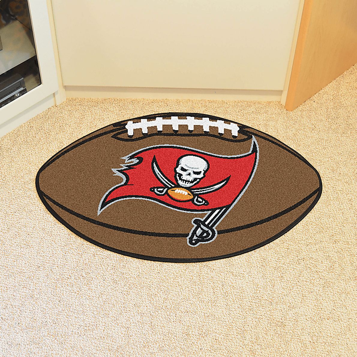NFL Football Mascot Tampa Bay Buccaneers 1'6" x 1'10" Rug Rooms To Go