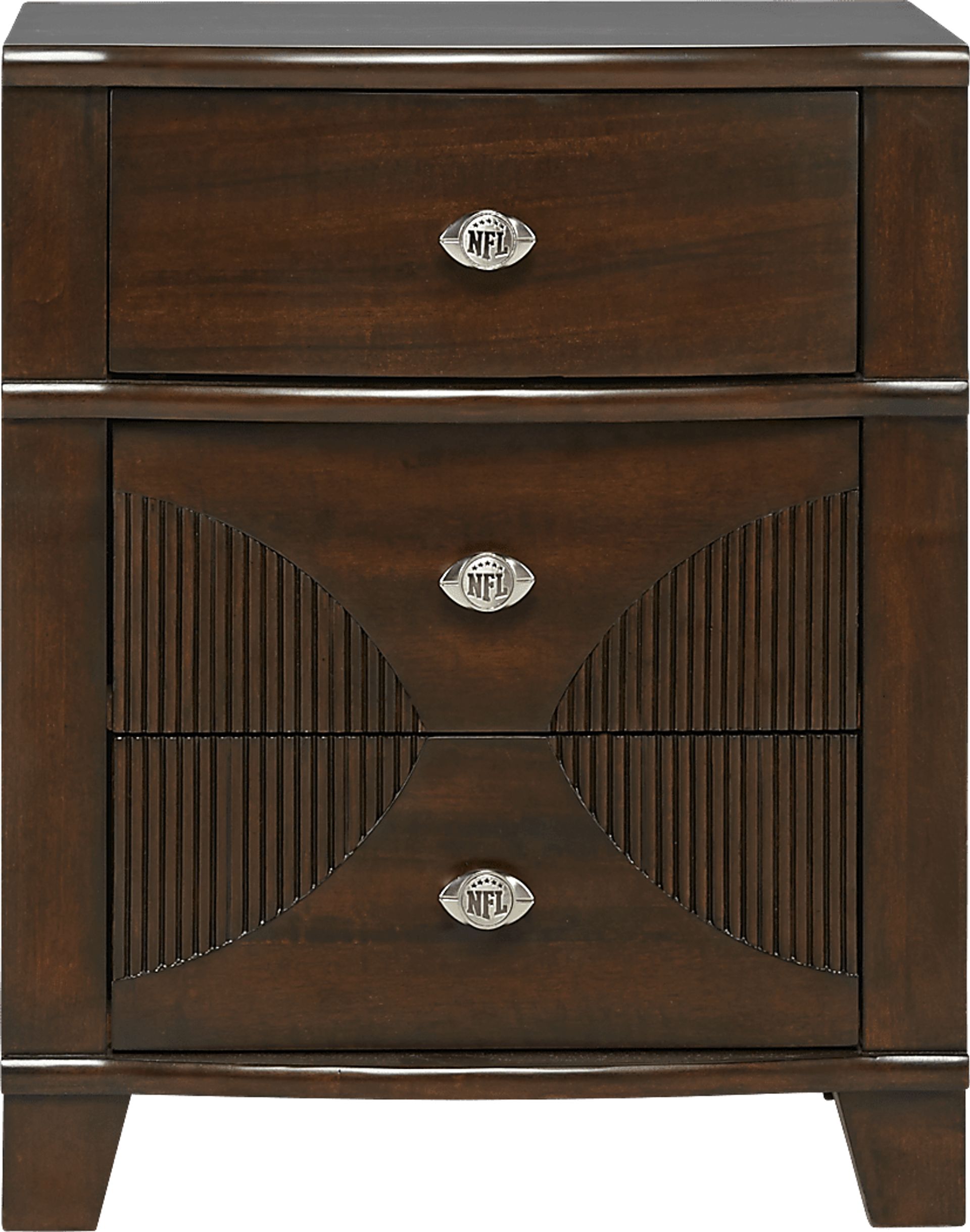 NFL Playbook Espresso Nightstand - Image 1