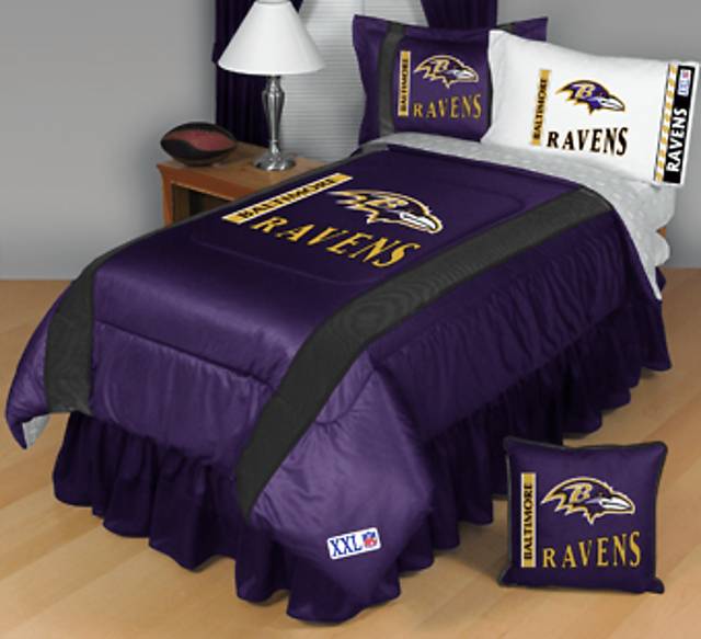 NFL Sidelines Baltimore Ravens Twin Bed Set - Thumbnail - Image 1