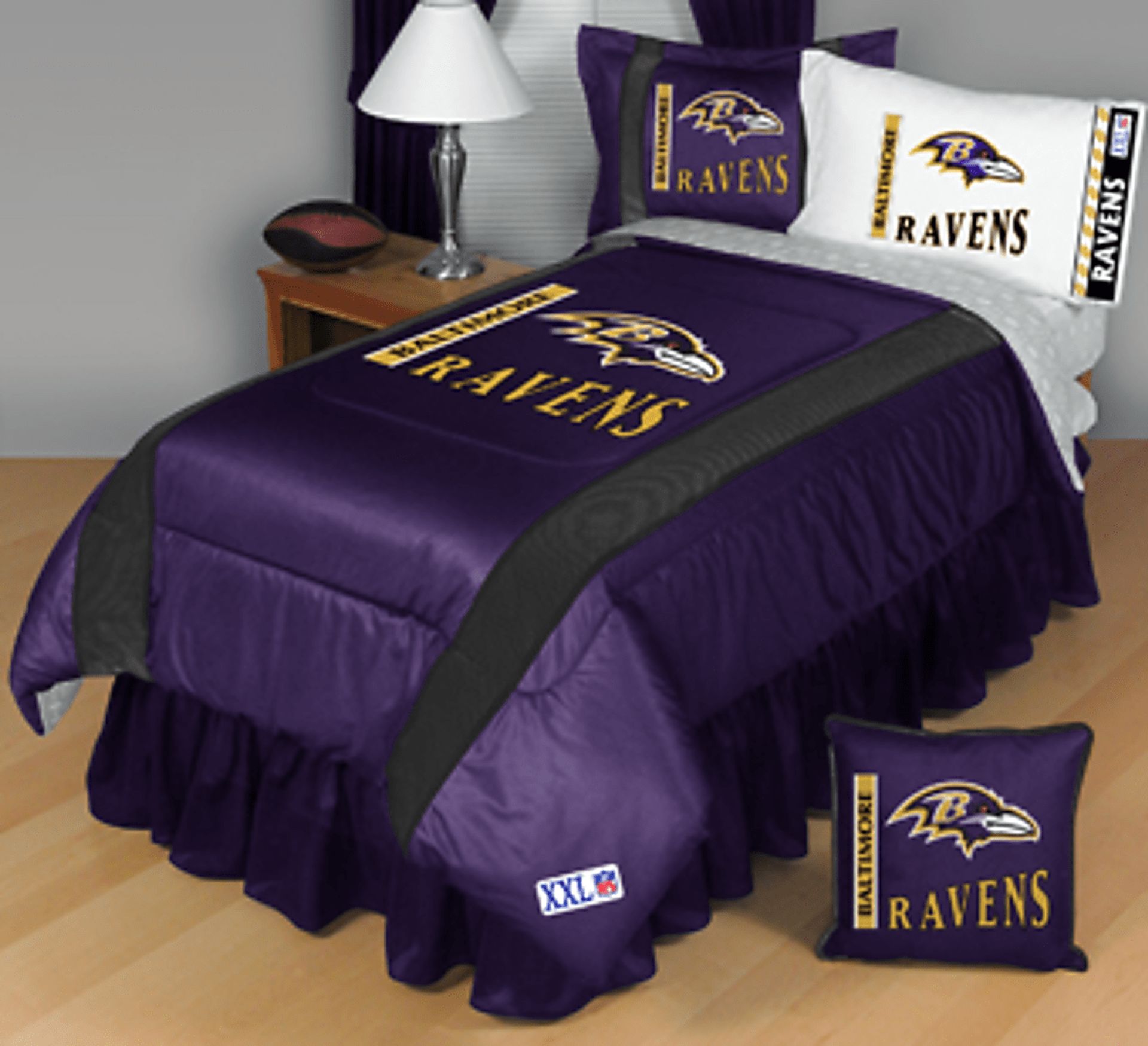 NFL Sidelines Baltimore Ravens Twin Bed Set - Image 1