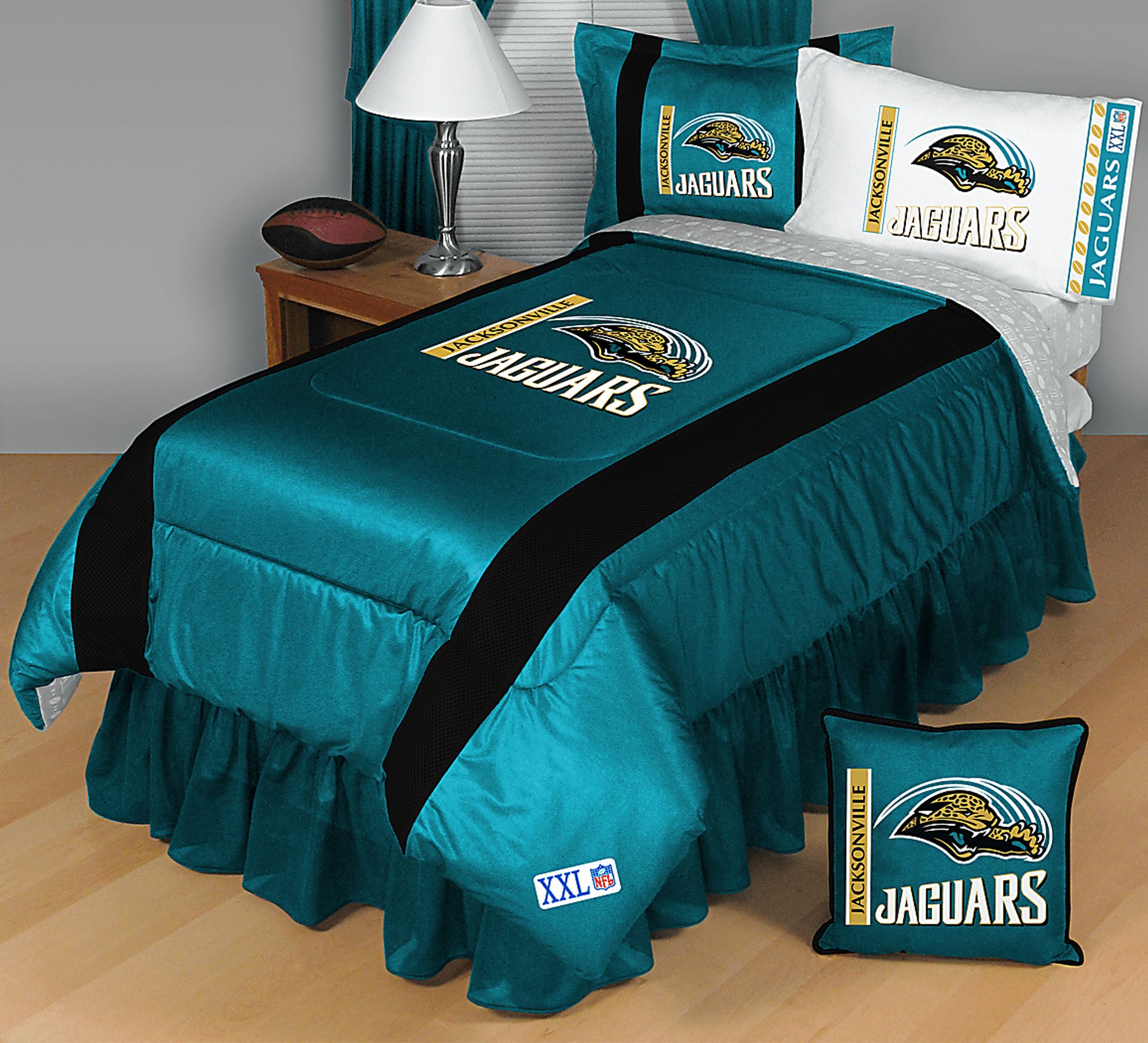 NFL Sidelines Jacksonville Jaguars Twin Bed Set - Image 1