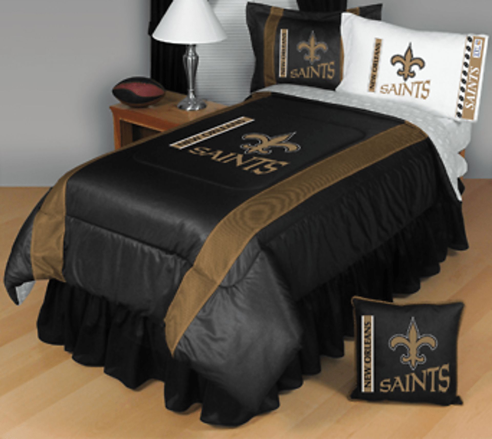 NFL Sidelines New Orleans Saints Twin Bed Set - Image 1