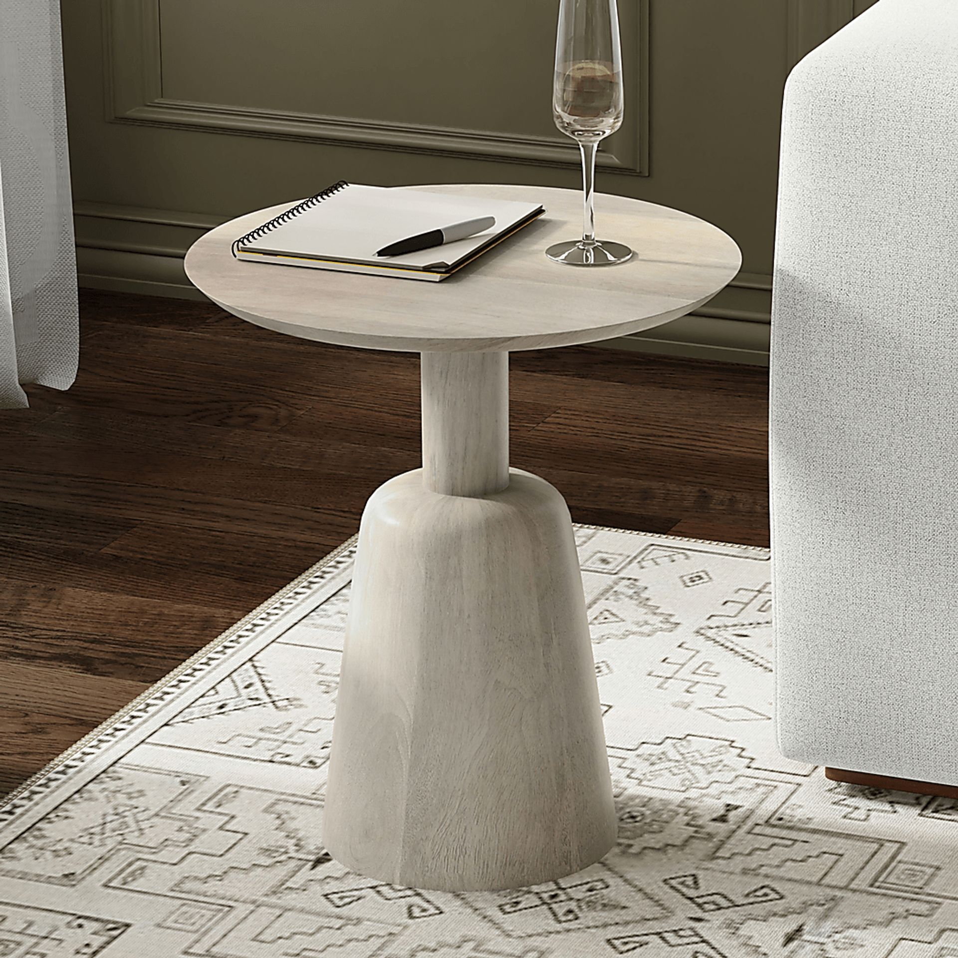Niama White Side Table - Image 2