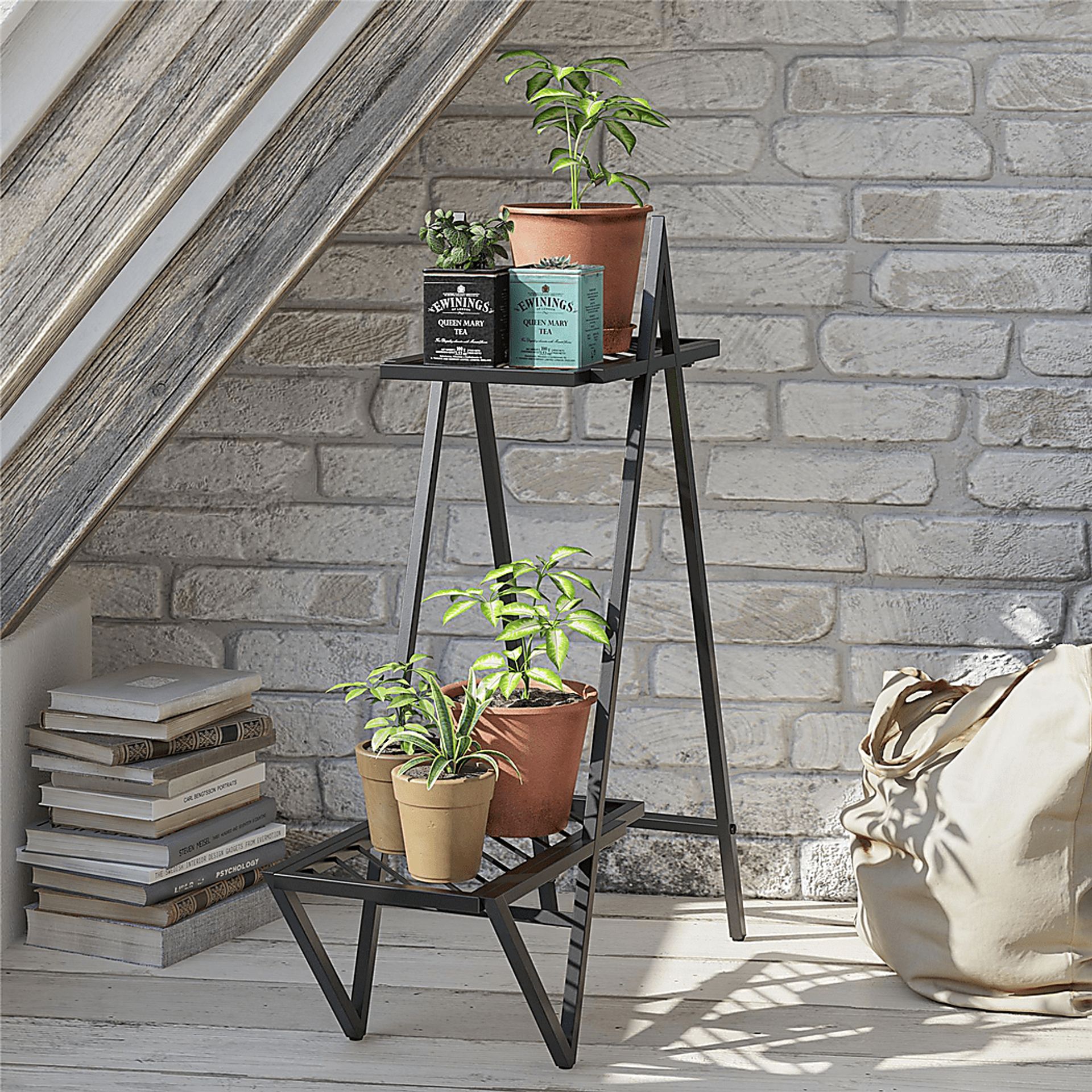 Niangua Black Indoor/Outdoor Plant Stand - Image 3