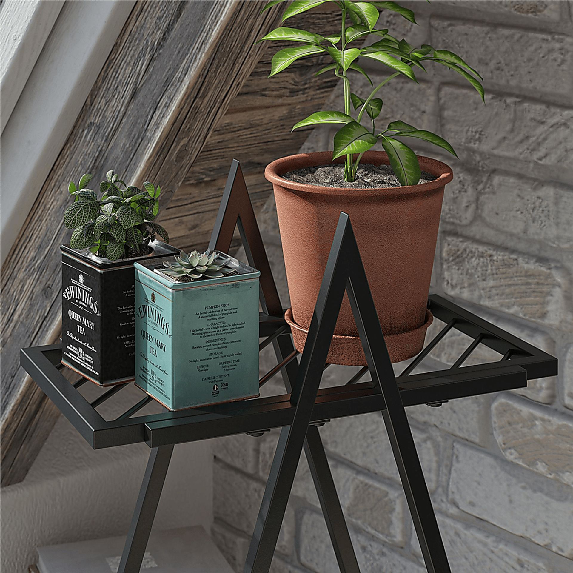 Niangua Black Indoor/Outdoor Plant Stand - Image 4