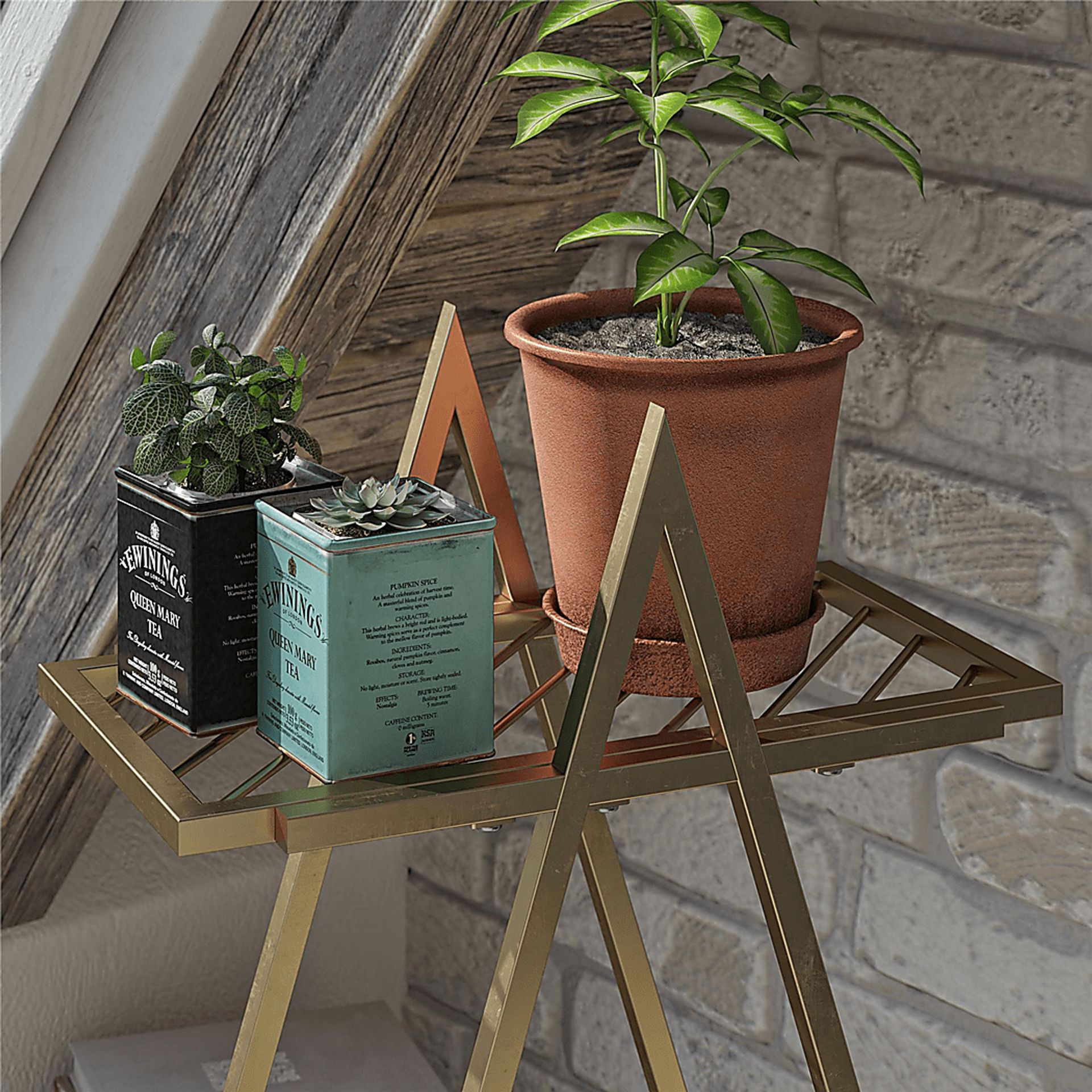 Niangua Gold Indoor/Outdoor Plant Stand - Image 4