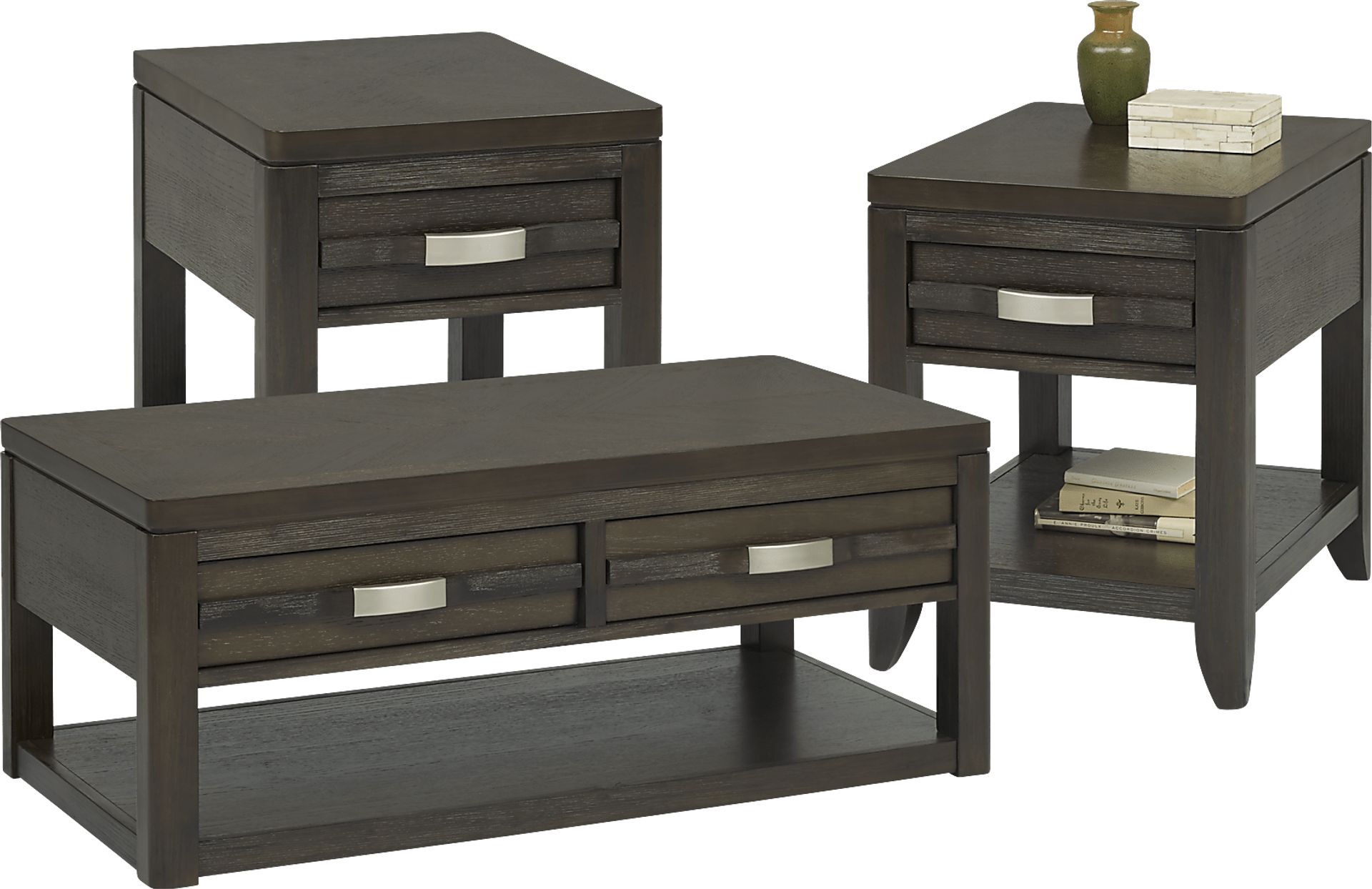 Niccolo Brown 3 Pc Table Set - Image 1