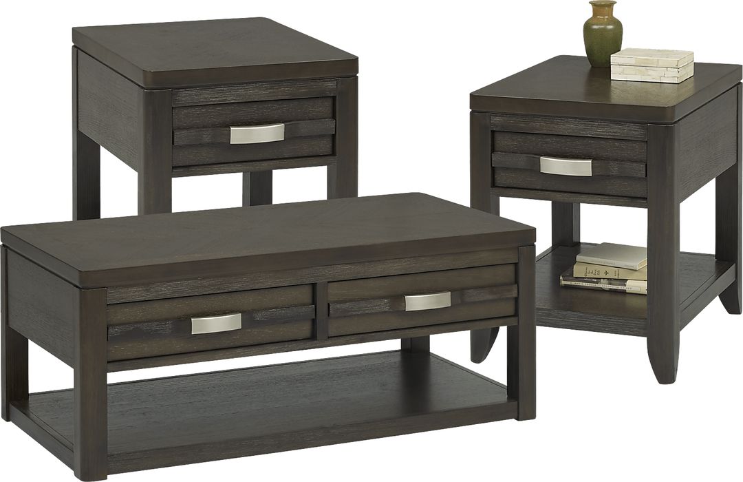 Niccolo Brown 3 Pc Table Set