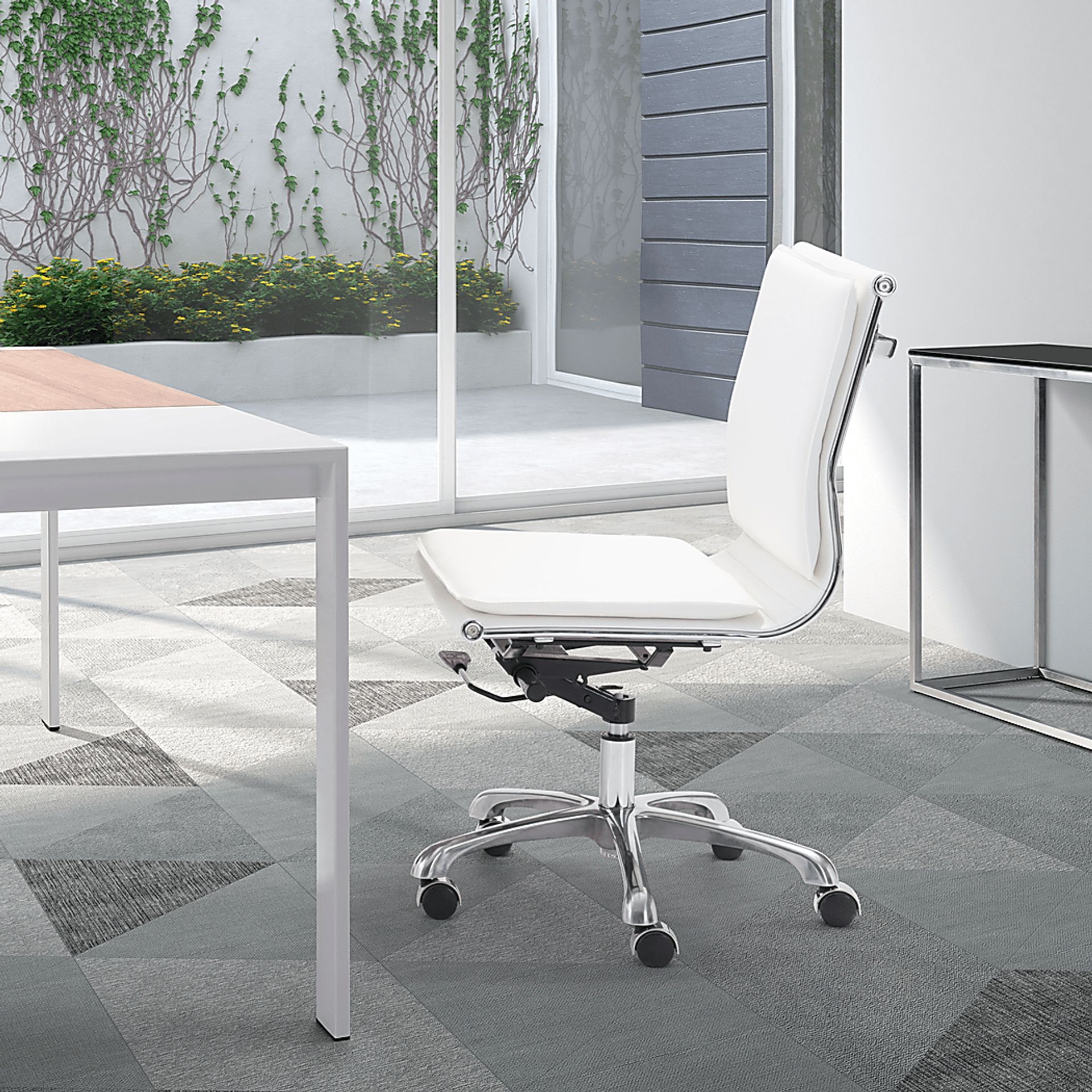 Nichelyn White Office Chair - Image 5
