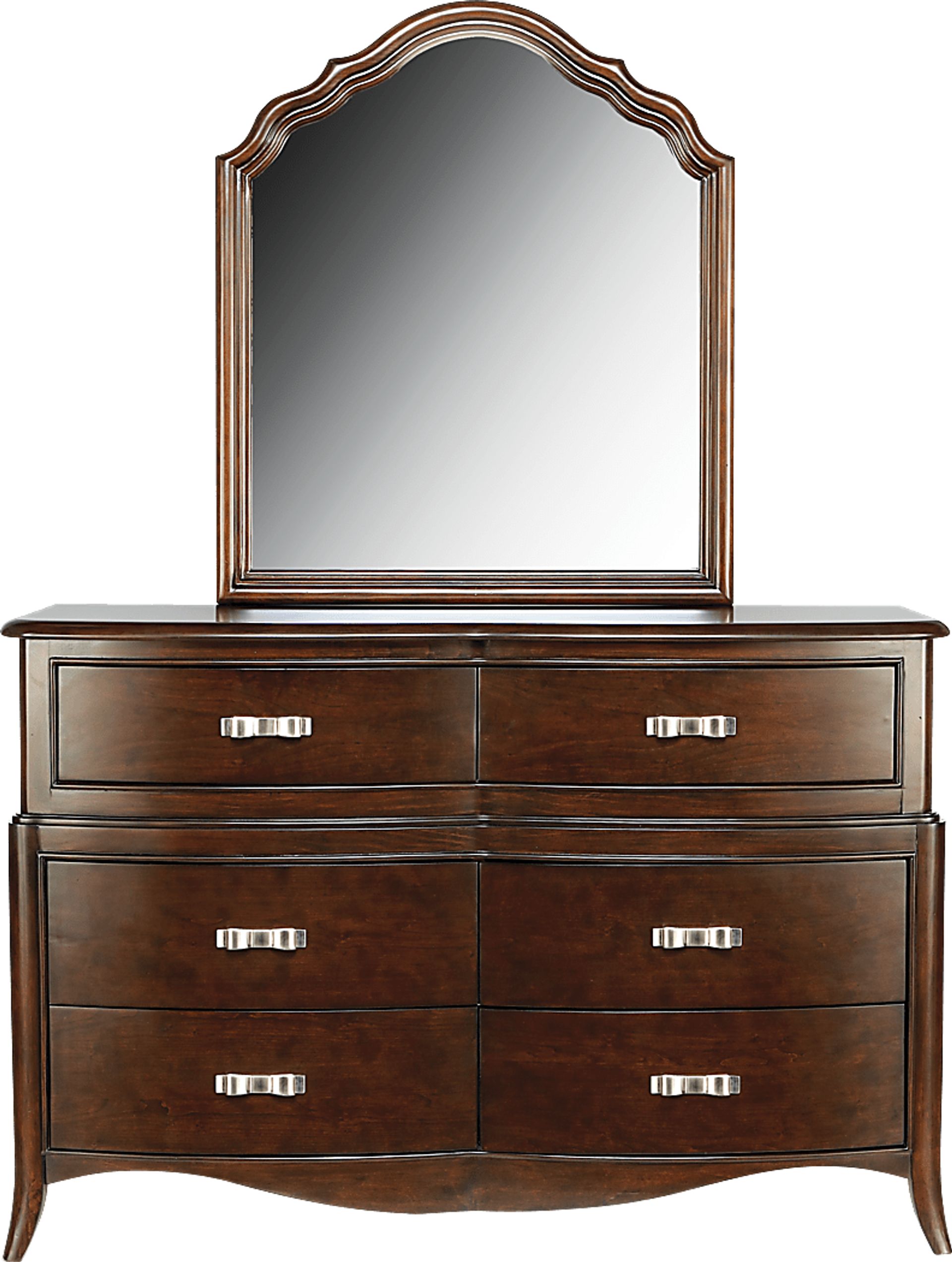 Nicolette Cherry Dresser and Mirror Set - Image 1
