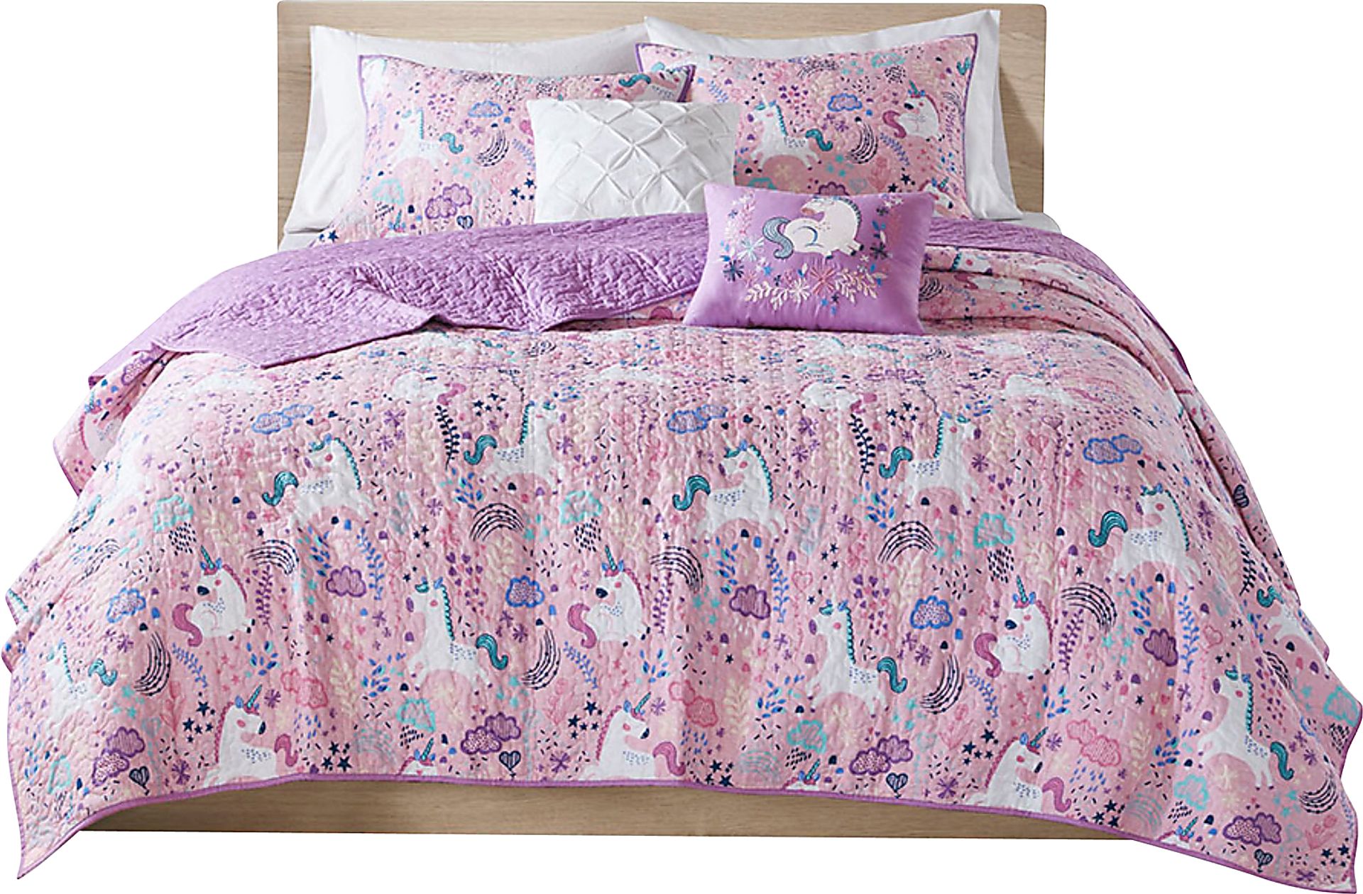 Nicor Pink Twin Quilt Set - Image 1