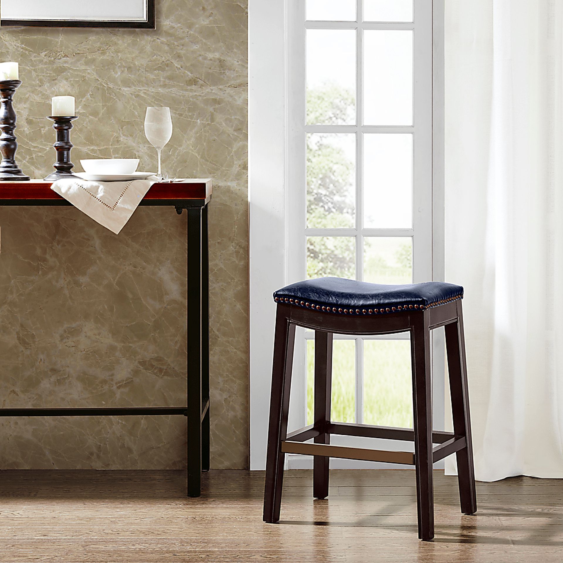Nielan Navy Counter Height Stool - Image 4