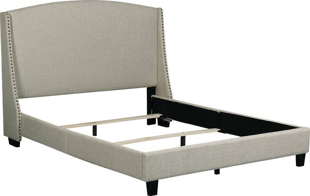 Niemann Beige Queen Upholstered Bed - Thumbnail - Image 2