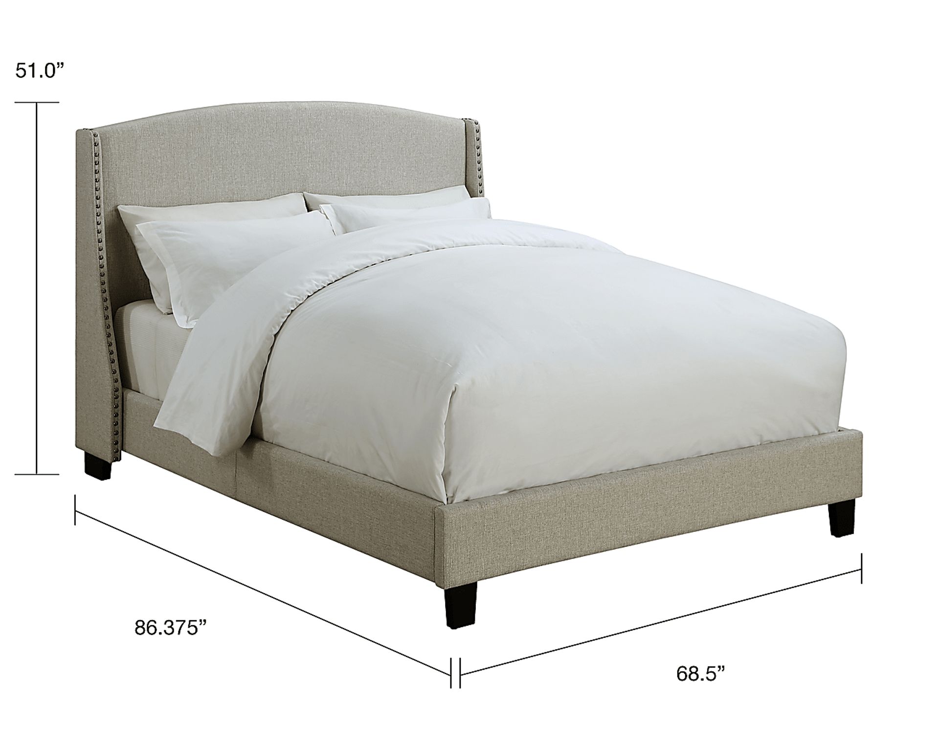 Niemann Beige Queen Upholstered Bed - Image 6