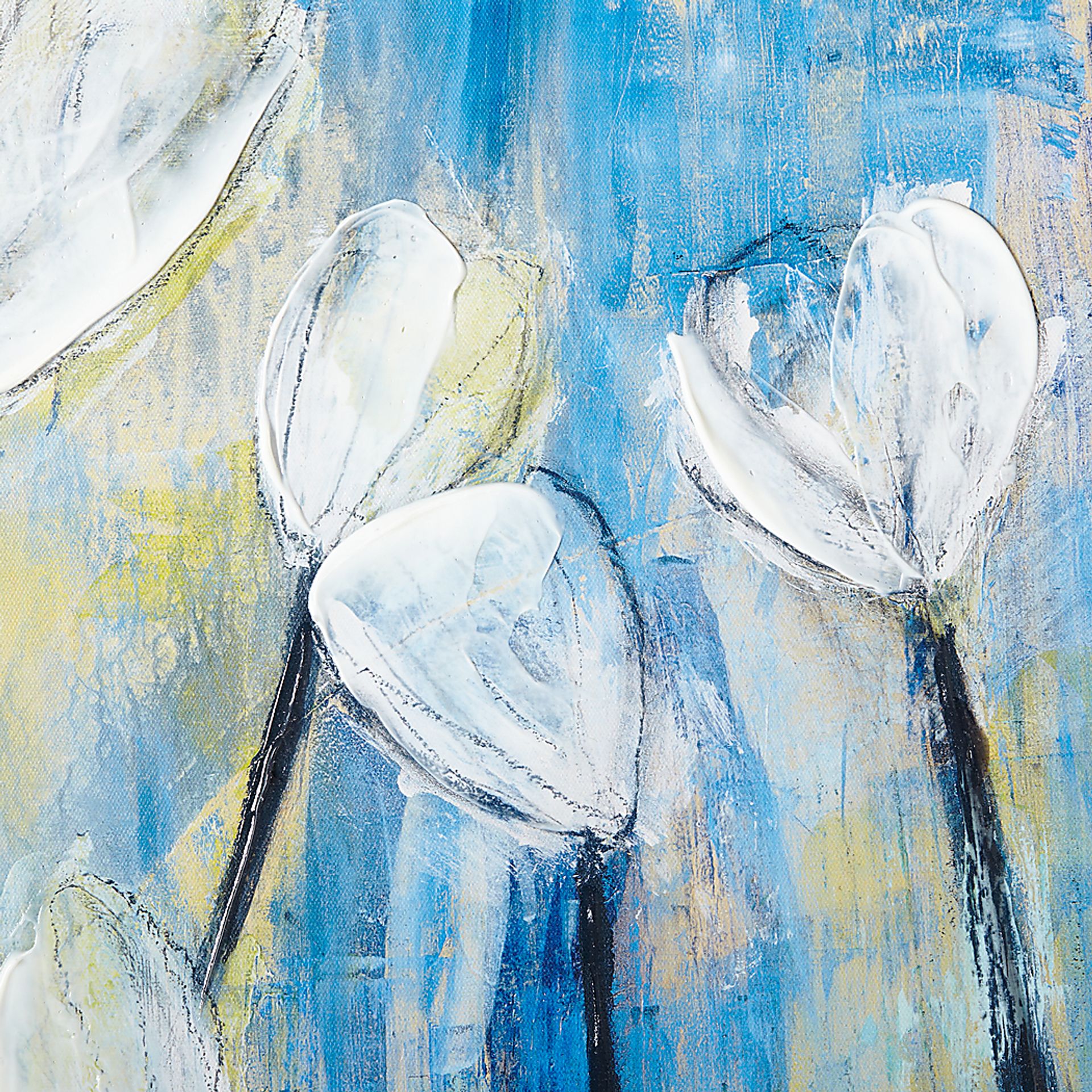 Night Blossom Blue Artwork, Set of 4 - Image 5