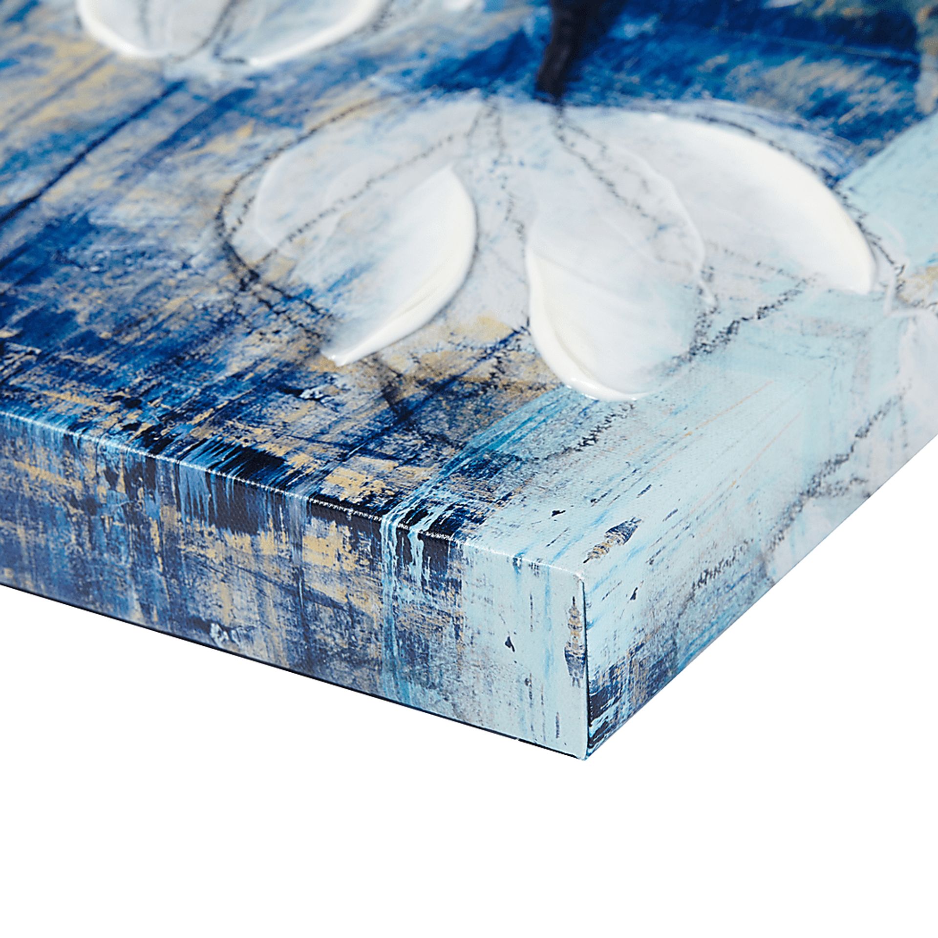 Night Blossom Blue Artwork, Set of 4 - Image 7