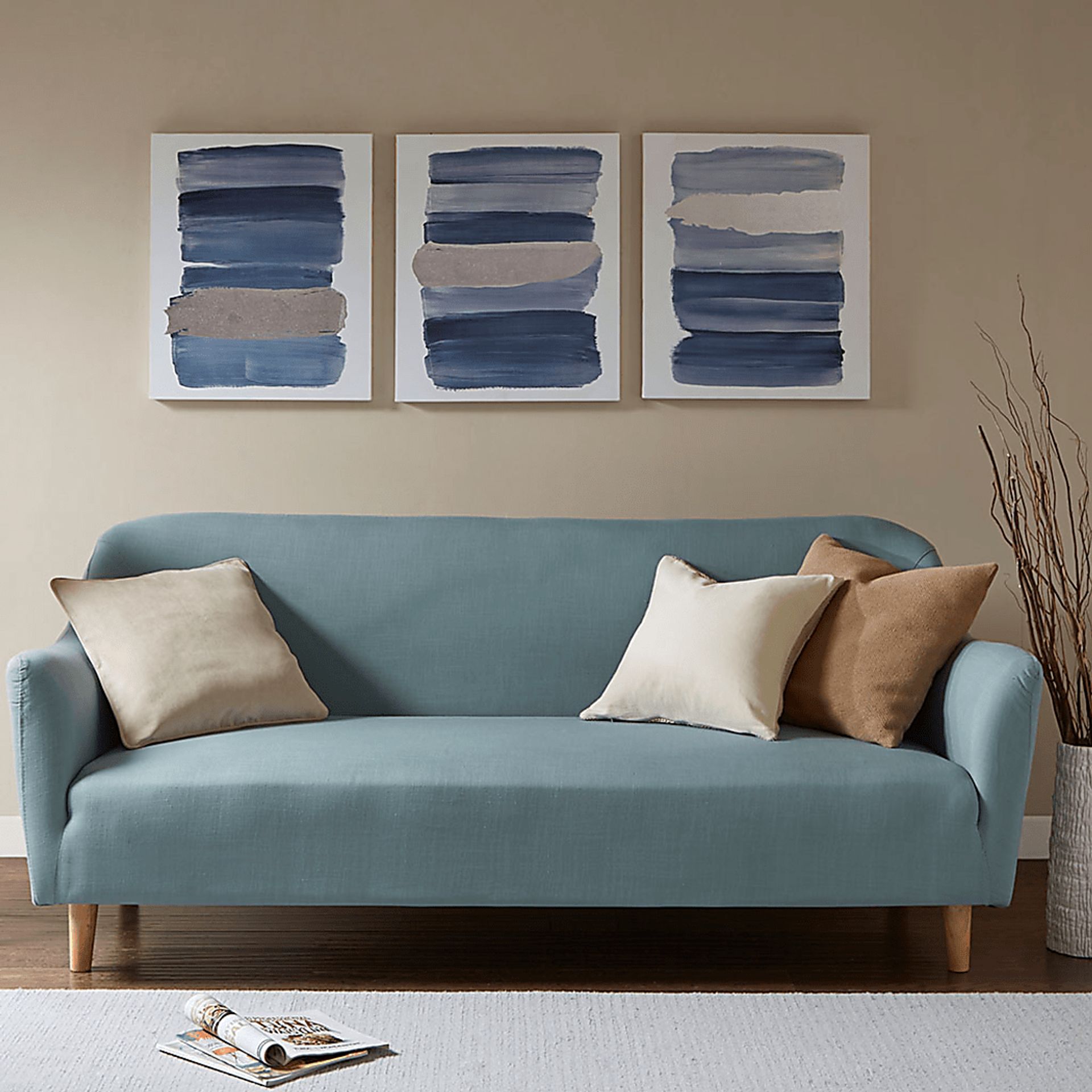 Night Shades Navy Artwork, Set of 3 - Image 2