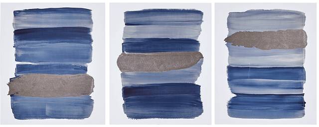 Night Shades Navy Artwork, Set of 3 - Thumbnail - Image 1
