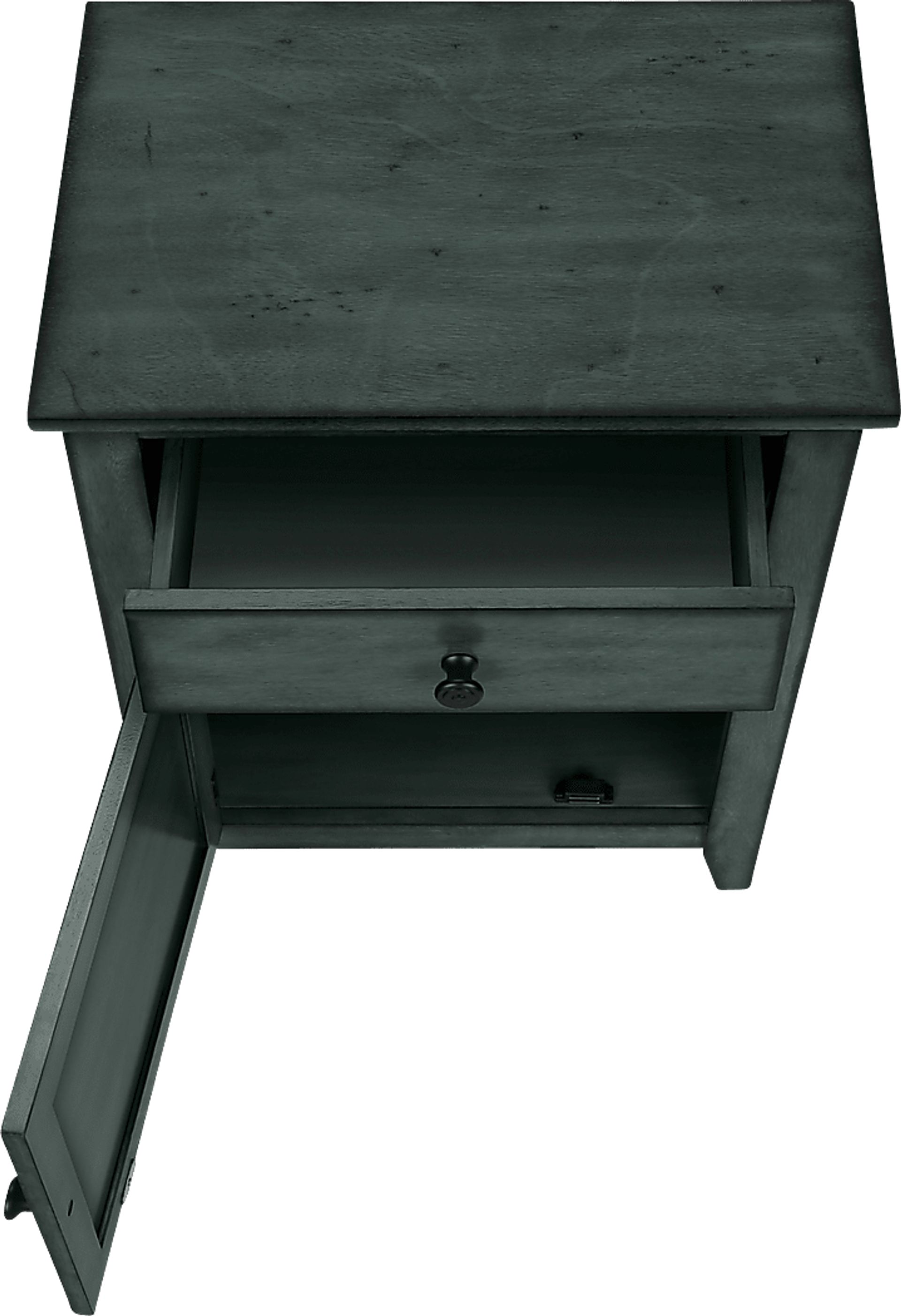 Nighten Dark Blue Nightstand - Image 6