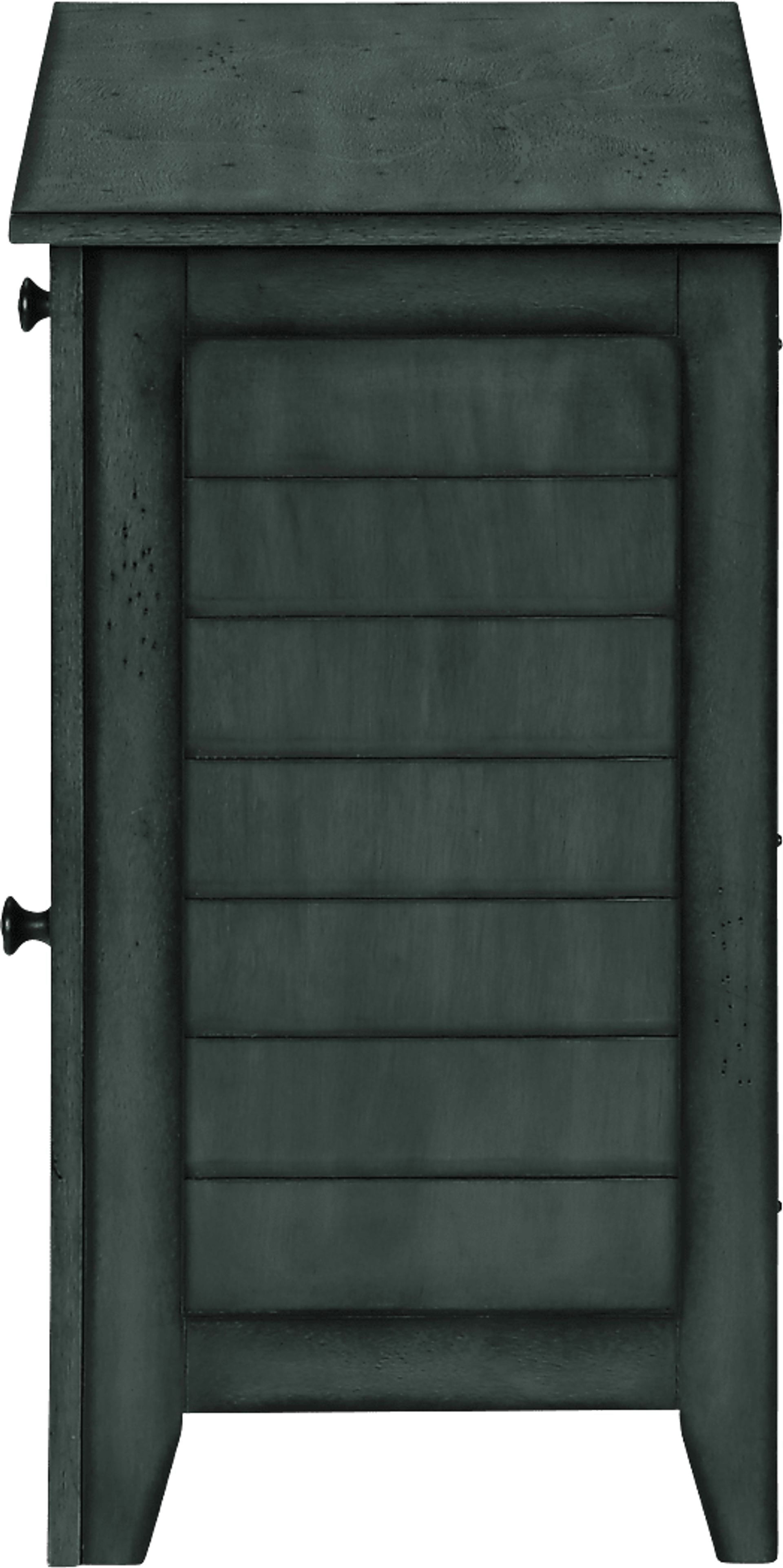 Nighten Dark Blue Nightstand - Image 7