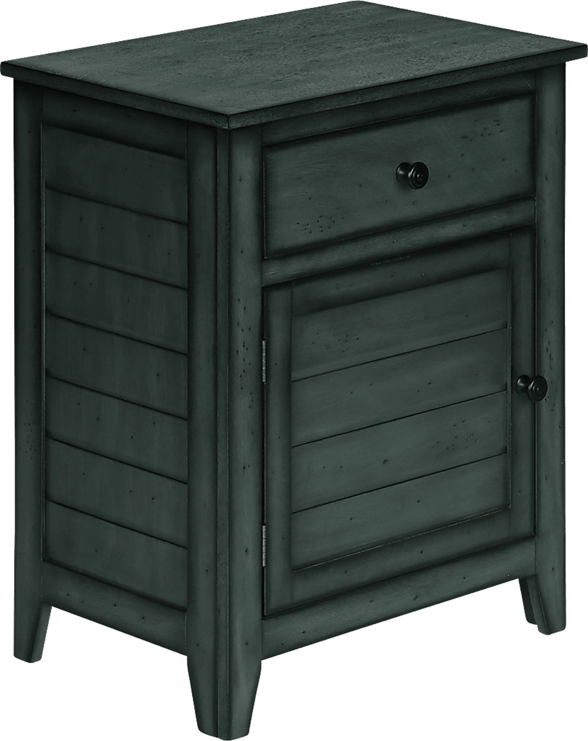 Nighten Dark Blue Nightstand - Image 1