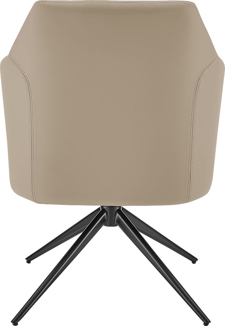 Nightpoint Taupe Swivel Arm Chair - Thumbnail 5