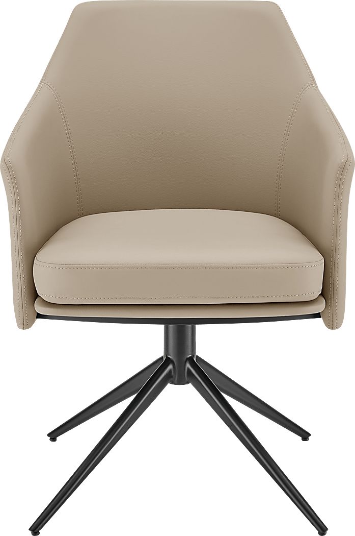Nightpoint Taupe Swivel Arm Chair - Thumbnail 3