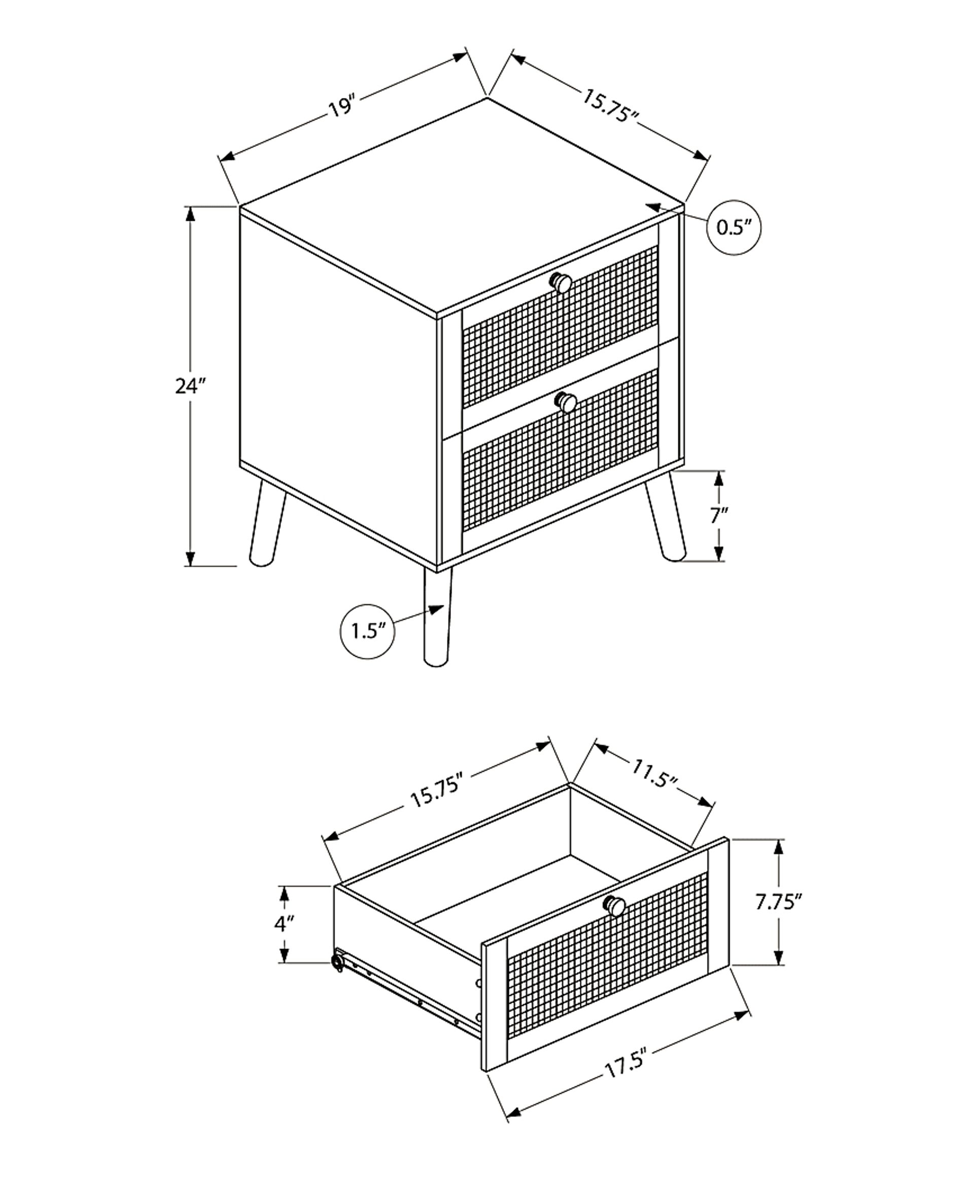 Nighttales Brown Nightstand - Image 3