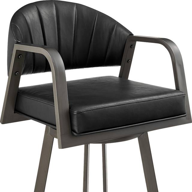 Nightwater Black Counter Height Stool - Thumbnail - Image 4