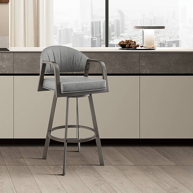 Nightwater Gray Barstool - Thumbnail - Image 2