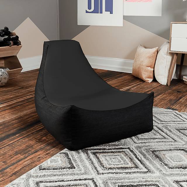 Kids Nika Black Bean Bag Chair - Thumbnail - Image 2