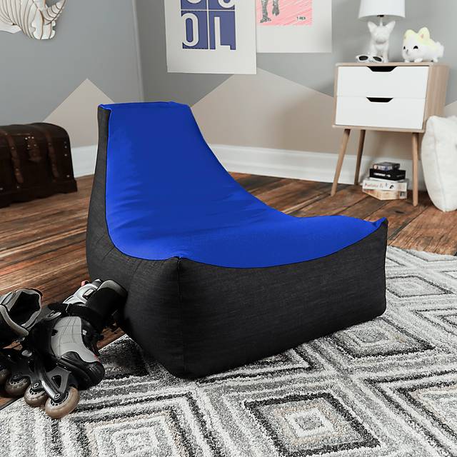 Kids Nika Blue Bean Bag Chair - Thumbnail - Image 4