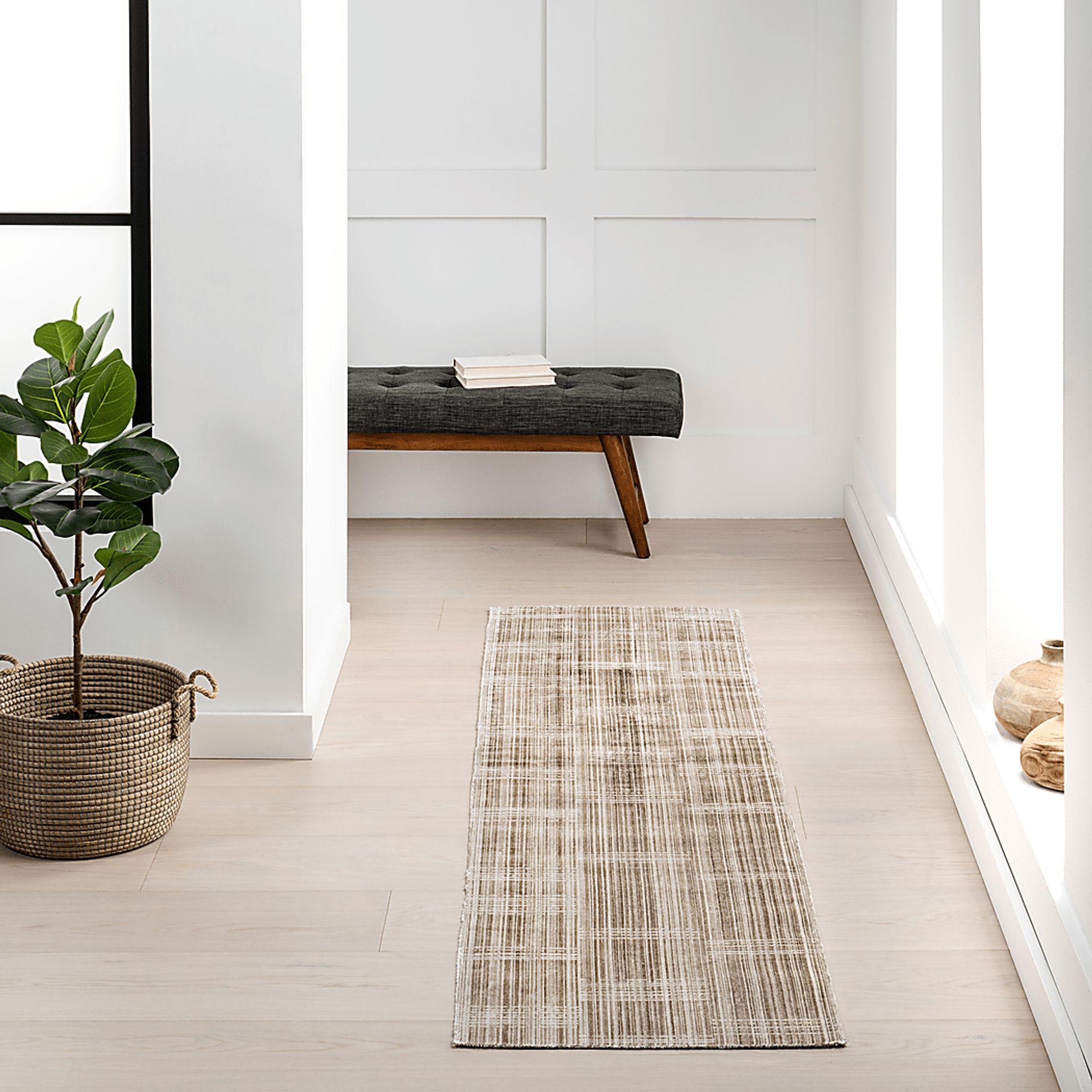 Nikanor Beige 2' x 8' Indoor/Outdoor Runner Rug - Image 2