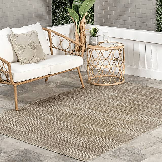 Nikanor Beige 5' x 8' Indoor/Outdoor Rug - Thumbnail - Image 2