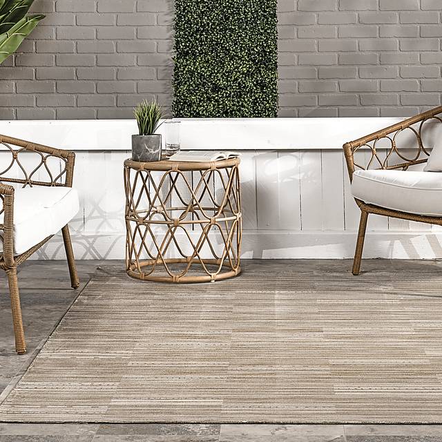 Nikanor Beige 5' x 8' Indoor/Outdoor Rug - Thumbnail - Image 8