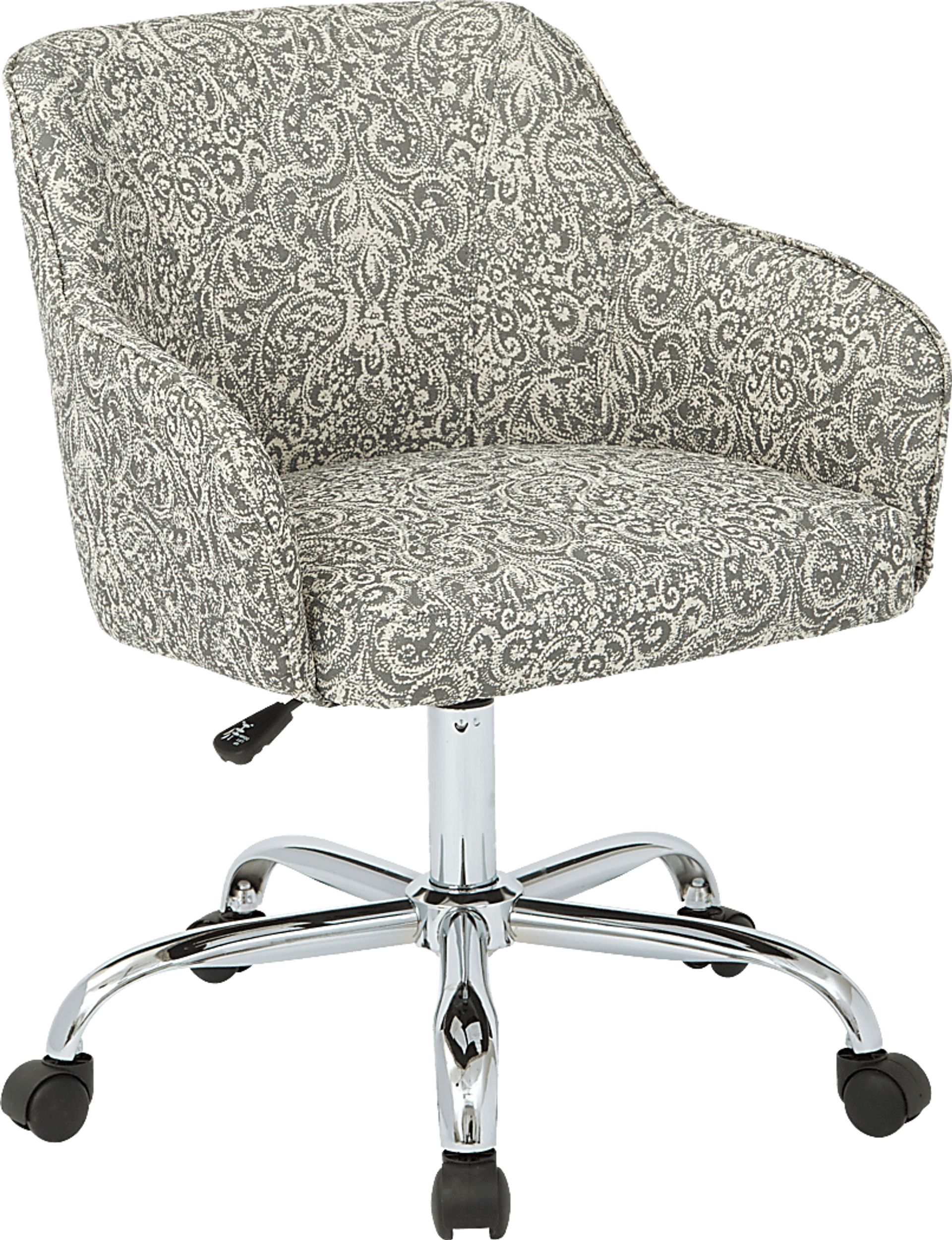 Nikitta Pewter Office Chair - Image 1