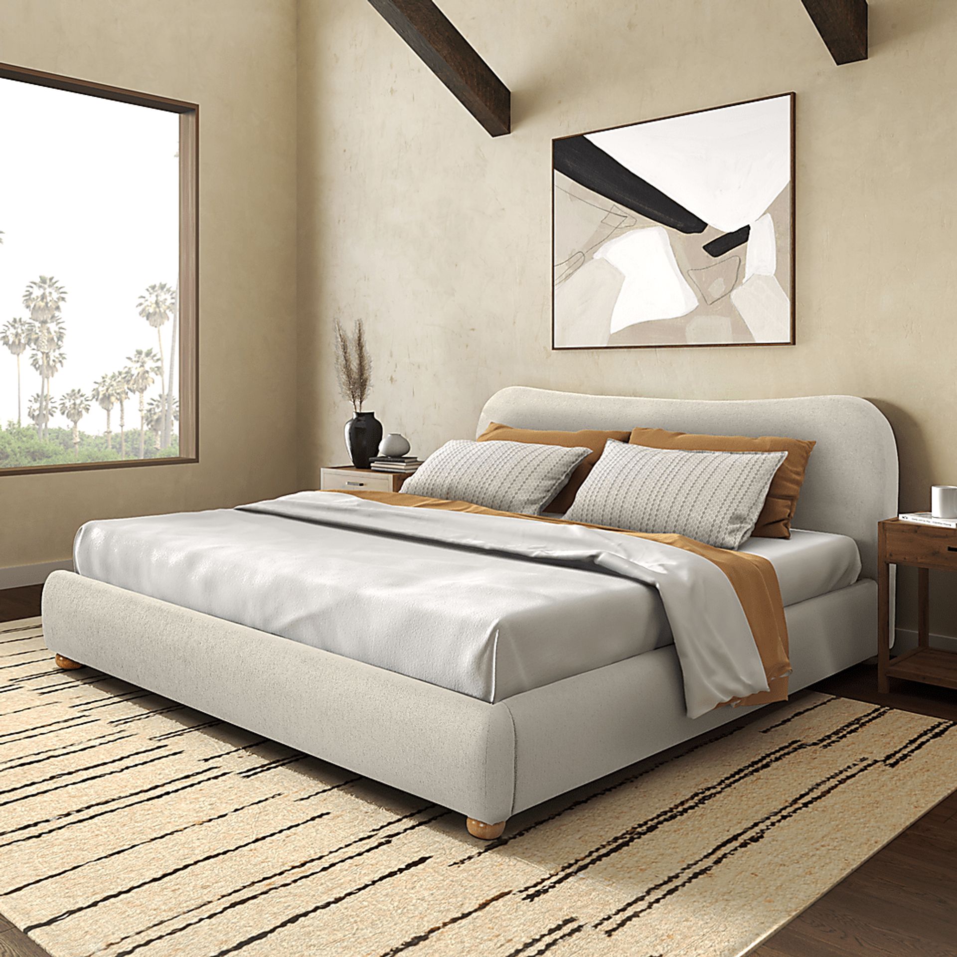 Nikket Taupe King Bed - Image 3