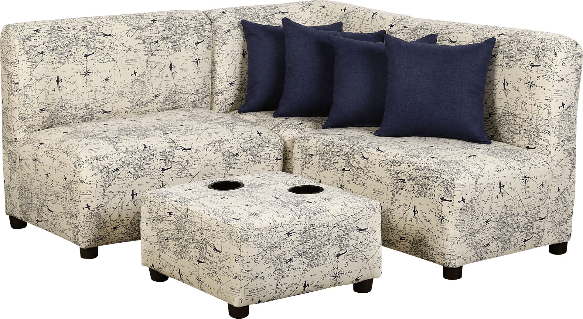 Niko Beige Toddler Sectional - Image 1