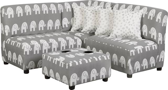 Niko Dove Gray Toddler Sectional - Thumbnail - Image 1