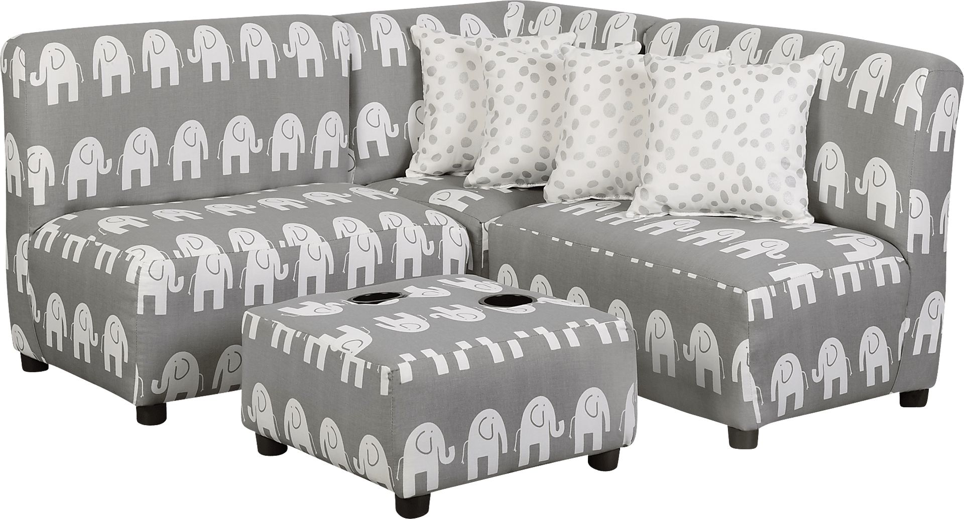 Niko Dove Gray Toddler Sectional - Image 1
