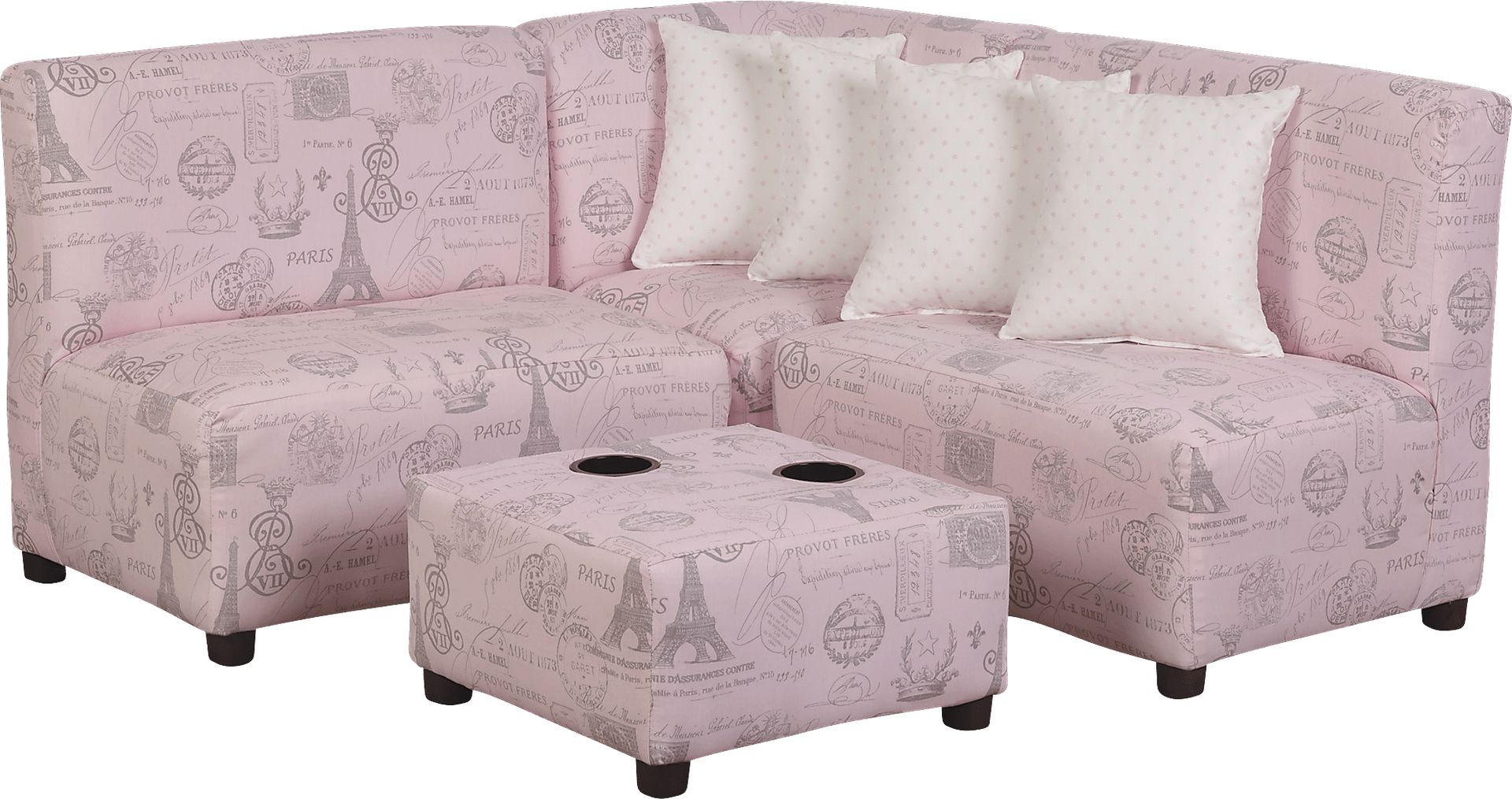 Niko Pink Toddler Sectional - Image 1