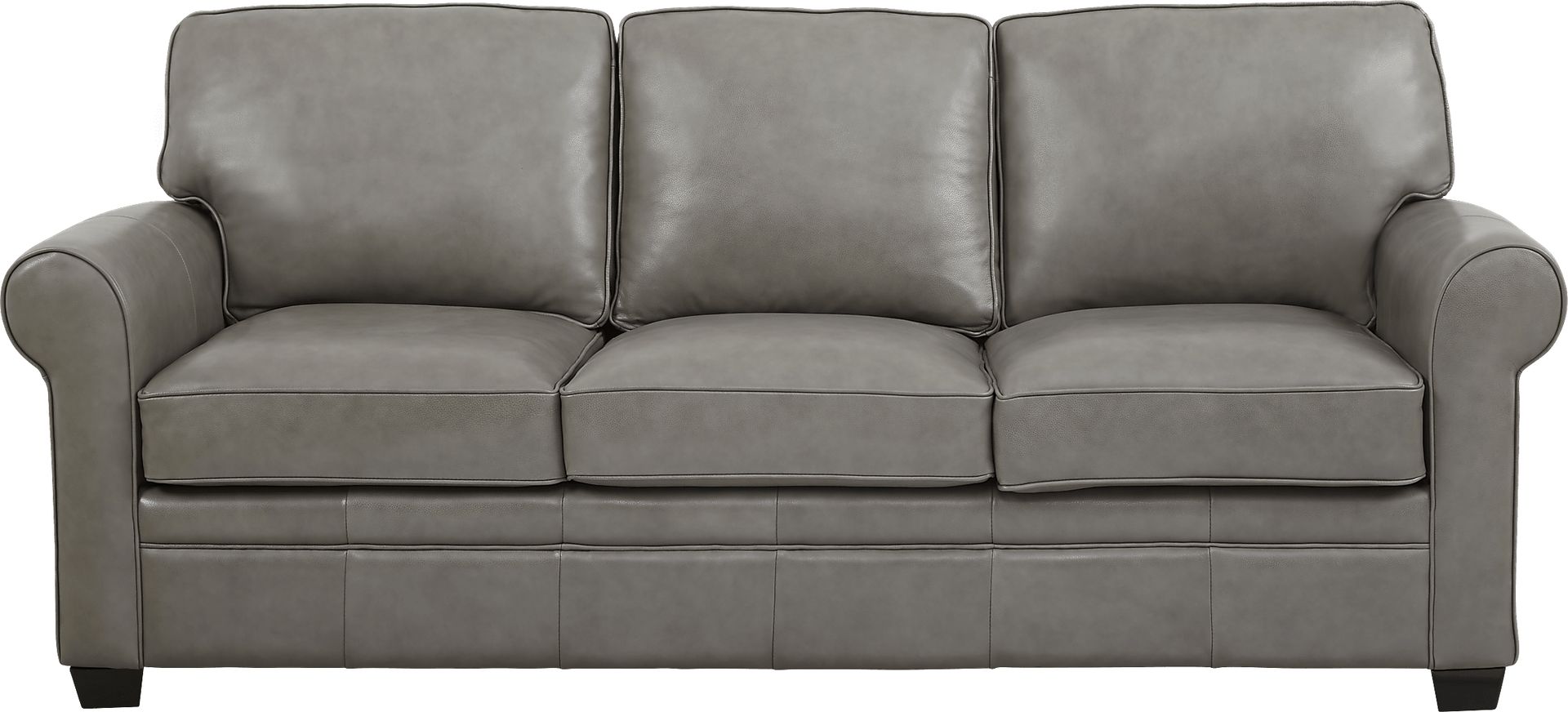 Nikola Place Gray Leather Sleeper - Image 1
