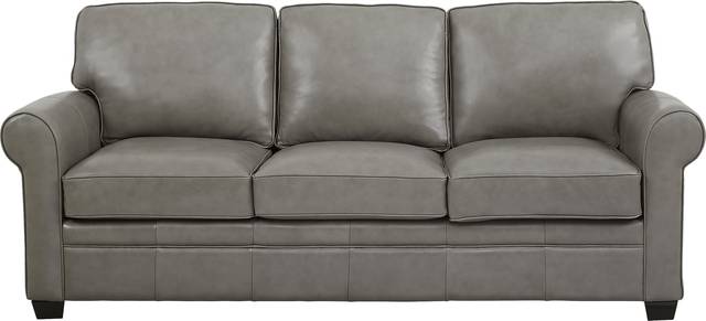 Nikola Place Gray Leather Sleeper - Thumbnail - Image 1