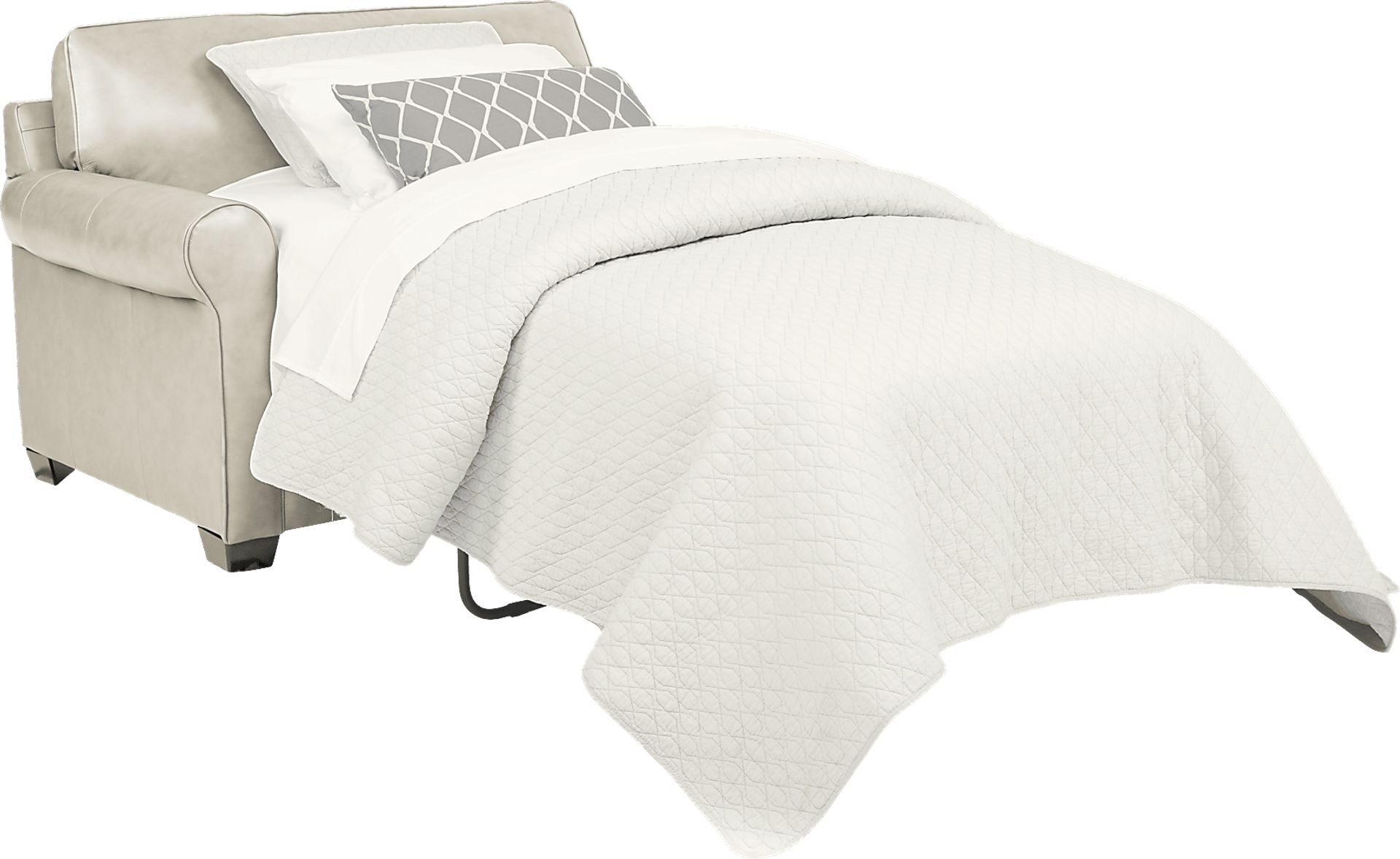 Nikola Place Pearl Leather Sleeper Chair - Image 3