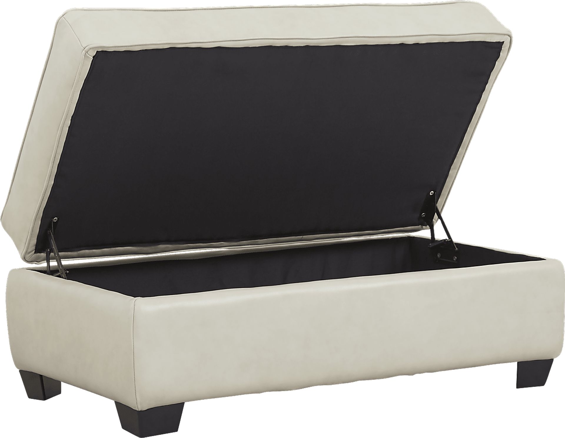Nikola Place Pearl Leather Storage Ottoman - Image 2