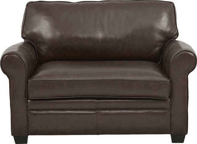 Nikola Place Walnut Leather Sleeper Chair - Thumbnail - Image 2
