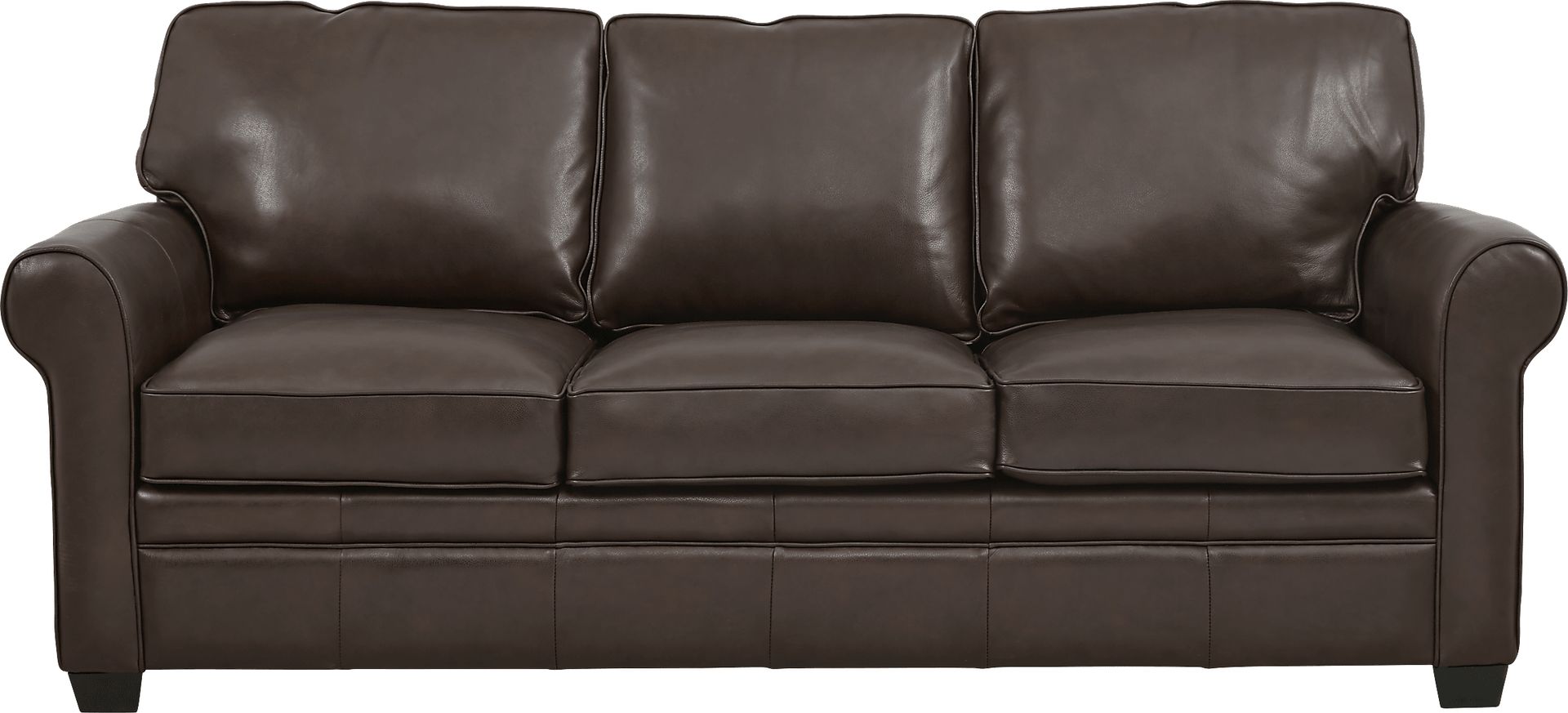 Nikola Place Walnut Leather Sleeper - Image 1