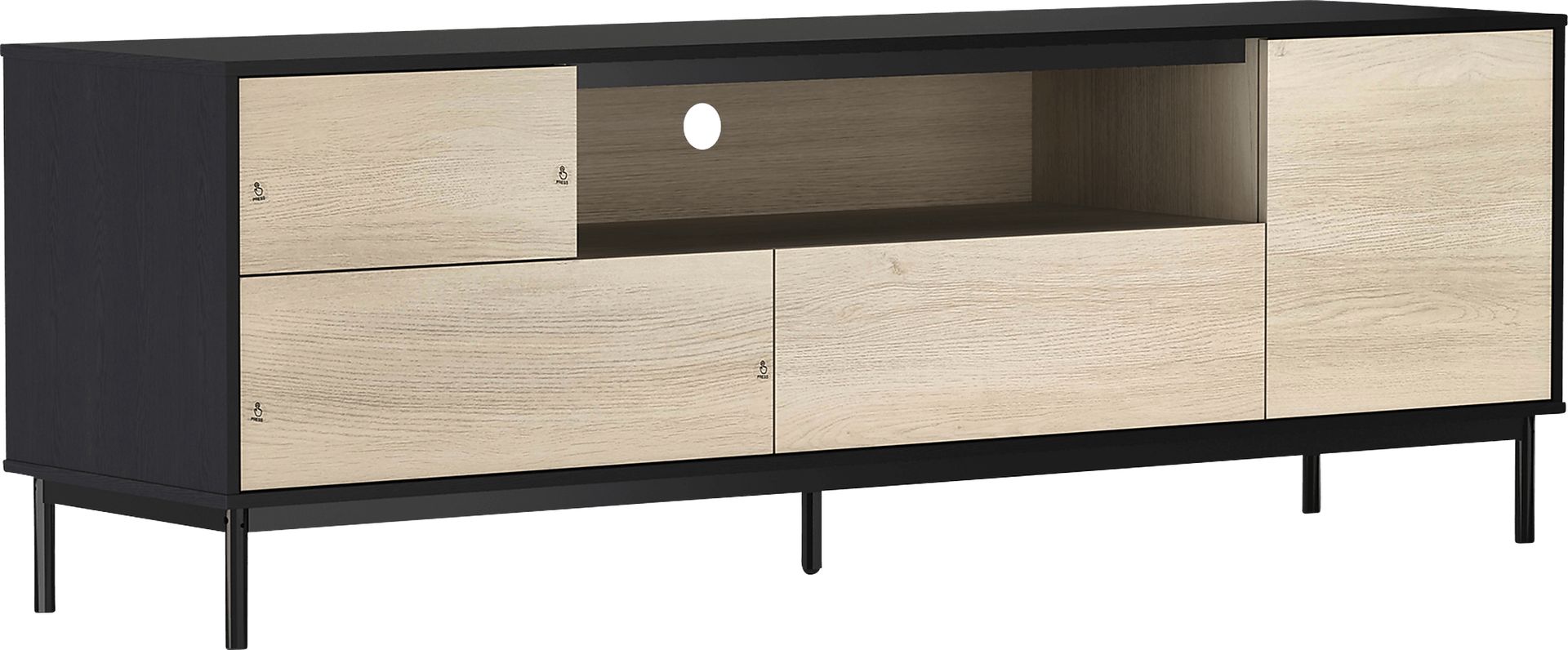 Nilar Black/Natural 71 in. Console - Image 7