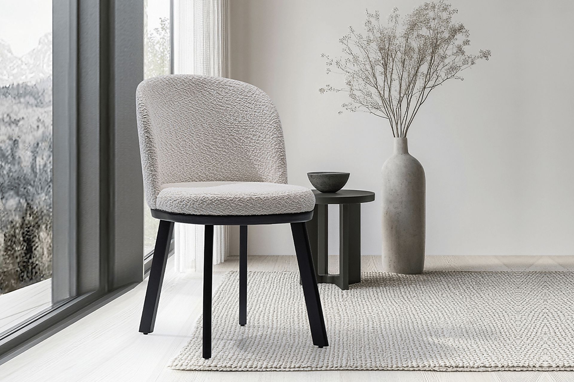 Nilesh White Side Chair - Image 2