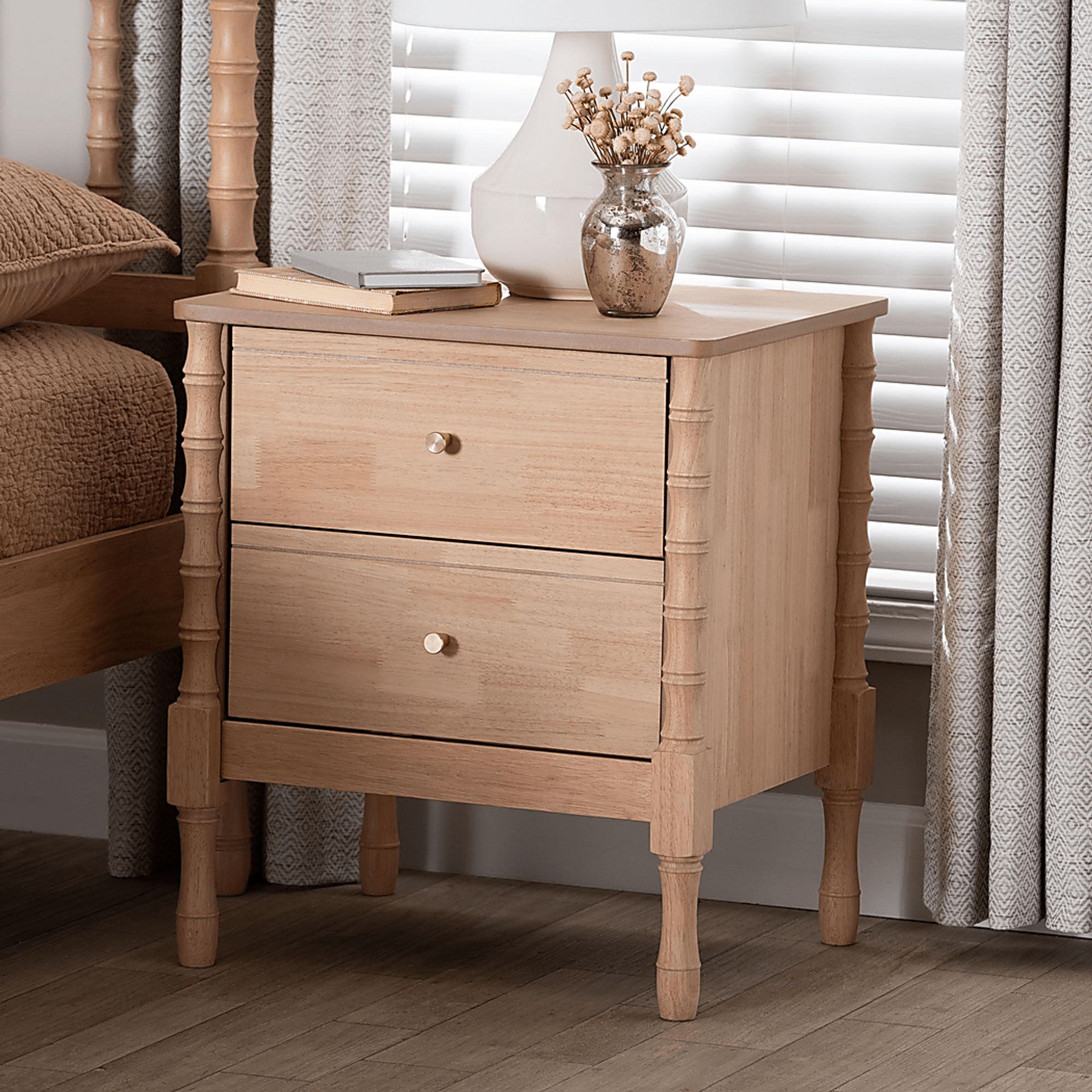 Niloya Light Brown Nightstand - Image 2